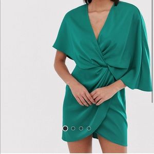 ASOS DESIGN satin kimono dress